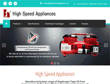Tablet Screenshot of highspeedappliances.com